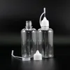 50 ml 100st Pet Droper Bottle Metal Needle Tip Needle Cap High Transparent Droper Bottles Squeezable Bottle Vapor