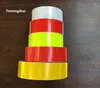 5 cm * 45m reflektieren VORSICHT-Verkehrssignal weiß / rot / gelb / orangefarbenes PVC-selfadhesives reflektierendes Warnsicherheitsband