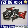 Verkleidungsset zum niedrigsten Preis für Yamaha YZF600 2003 2004, weiß, schwarz, West-Verkleidungsset, yzfr6 yzfr6 03 04 fh81, 7 Geschenke