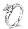 Vintage Sieraden Real 14k Vergulde Echte 1 CT Sona Lab Diamond Ringen voor vrouwen Aneis de Diamante Wedding Engagement Rings