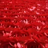 Ren Vit 3D Rose Petal Aisle Runner Carpet 33 meter Lång 55 tum bred för bröllopscentrum Dekorationsmaterial