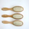 Hair extensions brush comb Wooden Handle Massage with Metal Pins Message White Air Cushion hot sale