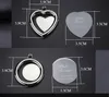 Foto Frame Locket Love Picture Key Rings Heart Pendants Bang hänger för kvinnor Män årsdag Present gåva