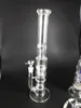 H:48cm Brand quality free shipping double-layer glass 2 layers of glass honeycomb filters glass water pipe water pipe