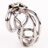 Stainless Steel Small Male Chastity Device 55mm length Curve Chastity Cage Spike Ring Metal Penis Lock BDSM Sex Toys For Men