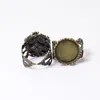 Beadsnice Ringbasis-Rohling-Ergebnisse aus Messing, filigrane Fingerringbasis, Cameo-Fassung, Cabochon-Fassung, ID 10124
