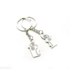 10Pair Nytt par Jag älskar dig Lovers Keychain Warm House Type Key Ring Souvenirs Valentine S Day Gifts Byggda med kärlek Hemlegering K3880190