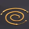 18K' Stamp Women's High Quality Gold Filled Chunky Necklaces Chains 18K Real Gold Plated Figaro Necklace 5MM 50CM