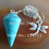 Whole-Min order 10 mix Beautiful Whole 9pcs lot mixed agate Pendulum semi-precious jewelry pendant bead WE2286H