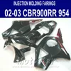 Spuitgieten voor HONDA CBR900RR Verkleiwielen 954 2002 2003 RODE ZWART BLACK CBR900 954RR ABS FAILING KIT CBR954 02 03 YR13