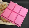 8 * 5.5 * 2,5cm Square Silicone Baking Mold Cake Pan Moulds Handgjord Biscuit Soap Mold KD18