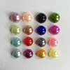 Mezza perla di plastica per album con retro piatto / perline con retro piatto da 8 mm mescolano colori decorazione di nozze fai da te -B02A