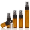 3 5 10 15 20 ML Refillable Amber Glass Spray Bottle Atomizer Perfume Bottle Vial Fine Mist Empty Cosmetic Sample Gift Container3209708