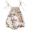 Roupa do bebê de Verão Da Criança Infantil Do Bebê Menina Romper Sleelveless Flor Romper Cinto Borla Jumpsuit Outfits Sunsuit Roupas de Praia de Alta Qualidade