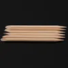 Groothandel-hot koop 100x oranje hout cuticle sticks hoef pusher nagel tool manicure pedicure nail art