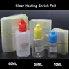 Film transparent pour pellicule thermorétractable en PVC pour 10 ml 15 ml 20 ml 30 ml 50 ml Pipette compte-gouttes pour E-liquide