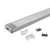 Mjjc-lp1707 1m LED aluminiumprofil Genomskinlig mjölkig frostat PC-lock för LED-flexibel remsa LED-styvremsa upp till 12 mm bredd