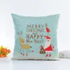 Linnen kussensloop vintage chirstmas stijl patroon kussenhoes Home decoratieve goedkope kussensloop 45x45cm Q179