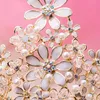 Fashion Bridal Tiaras Gold Crown Luxurious Rhinestone Head Pieces Hand Craft Flower Bride Hair Accessory Pageant Prom Tiara6549844