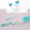 2 in 1 Baby Milk Fles Tepel Cup Theepot Nozzle Spout Tube TEAT Nylon Clean Cleaning Brush 300bag / lot EMS ALLEEN