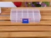 Fedex DHL Free Shipping Adjustable 10 Compartment Plastic Clear Storage Box for Jewelry Earring Tool Container,600pcs/lot