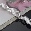 Beliebtes Design 925 Sterling Silber vergoldet großes weißes Drachenarmband Mode Herrenschmuck Top Qualität kostenloser Versand