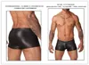151204 Gay män läder sexig underkläder latexr trosor menswear underkläder trosor mens sexiga sleepwear