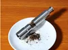 Rostfritt stål Peppar Grinder Hand Salt Grinder Mills Silvery Thumb Push Salt Spice Sauce Mill Grind Stick Tool Kök Gadgets