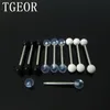 Hela 100st 15g tungring blandade färger vanlig boll UV Akryl Piercing Tongue Barbell 9729254