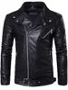 Wholesale- Manvelous Men Faux Leather Jacket Fashion Casual Long Sleeve Lapel Solid Thick Men Coat Black Red Color Slim Suede Men Clothing