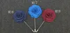 Lapel Flower Man Woman Camellia Handmade Boutonniere Stick Brooch Pin Men's Accessories in 18 Colors