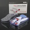 4 in 1 Facial Needle Microneedle Roller Derma Roller with 3 Separated Heads of Different Needles Count for Skin Care