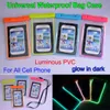 Universal Lysous Clear PVC Vattentät väska Undervattenspåse Slitstarkt fallskydd för iPhone 6 6s plus för Samsung Note 5/4 S6 S5
