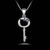 Livraison gratuite mode haute qualité 925 silverl chat Key Purple diamant bijoux 925 collier en argent Saint Valentin cadeaux de vacances Hot 1699