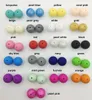 20mm Round Beads Silicone Teething Beads Round Shape Loose Beads Baby Safe Chewing Necklace Baby Nursing259x