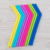 Hot ! Colored Food Grade Silicone Straw for 30oz cup Silica Gel Drinking Straw with brush free shipping