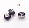 L 100pcs faceted Crystal Glass Big Hole Beads تناسب أساور السحر 20 - Color269e