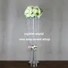 New Style Flower Arrangement Centerpiece Metal crystal Flower Stand Road Lead Wedding Backdrop Gold Wedding Decoration