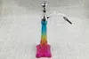 Groothandel gratis verzending ----- 2016 Nieuwe Eiffeltoren Art Glass Filter Hookah / Glas Bong, Hoge 21cm, Kleur Willekeurige levering