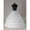 Beyaz Siyah Bal Balyoyu 6 Hoops Petticoat Düğün Kayışı Crinoline Gelin Slip Slip 6 Hoop etek Crinoline quinceanera elbisesi için