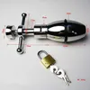 650g Quality 304 Stainless Steel Metal Openable Anal Plugs Heavy Anus Beads Lock with Handles Sex Toys Adult Products A050