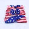 Bebê Bandeira Americana Euro Estrelas Stripe Bowknot Headbands 3 Design Meninas Adorável Bonito Bow Band Headwrap Crianças Acessórios Elásticos