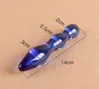 Blue Pyrex Crystal consolador de cisne consolador de consolador anal juguetes sexuales para hombre y mujeres7970064