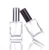 30 ml fyrkantig klart glas parfymflaska rese kosmetisk spray atomisering container tom påfyllbar