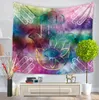 Etnisk öga i handmur hängande dekoration Boho Indisk stil Tabell Tapestry Polyester Beach Handduksmatta