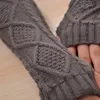 Оптовая продажа-новые женщины зима запястье руки Рука теплее вязаные длинные перчатки без пальцев варежки Бесплатная доставка zng4s