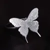 Gioielli con anelli da dito di alta moda per donne Ragazze Regalo adorabile Anello in argento con farfalla smerigliata in argento sterling 925 in Lucky Sonny 344N