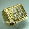 Men's 18k gold Filled created diamond engagement wedding ring R105 size 8-15