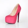 Hot Pink Suede Dress Shoe Stiletto Heel Platform Stiletto Heel 2015 Designer Women Heel Fashion Slip-ons Summer Shoe Women Fringe Heels