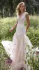 Limor Rosen 2017 Country Wedding Dresses Illusion V Neck Lace Appliques Crystal Beaded Sweep Train Backless Garden Beach Boho Bridal Gowns